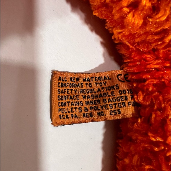 Tri Russ Trick Or Treat Shimmering Orange Plush Teddy Bear Brown Gingham Bow - Picture 8 of 9